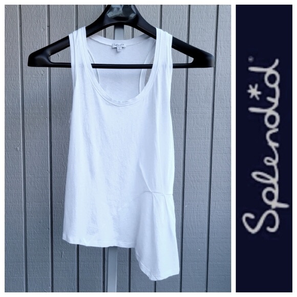 Splendid | Oversized Asymmetrical Pleated Halter Top EUC Ladies XS / Small - Picture 1 of 12